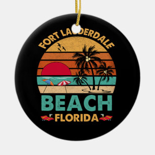 Fort Lauderdale Florida Beach FL Novelty Ceramic Ornament