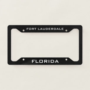 Fort Lauderdale Florida Black  License Plate Frame