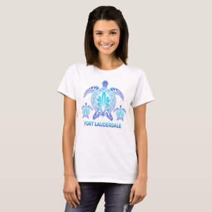 Fort Lauderdale Florida Blue Sea Turtle Souvenirs T-Shirt