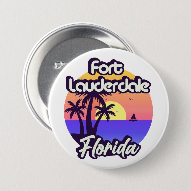 Fort Lauderdale Florida Button (Front & Back)
