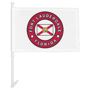 Fort Lauderdale Florida Car Flag