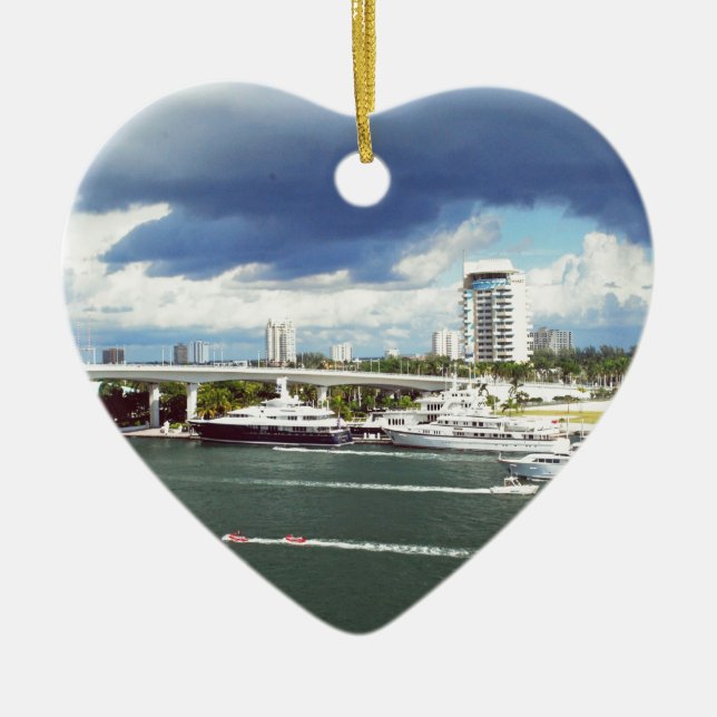 Fort lauderdale Florida Ceramic Ornament (Front)