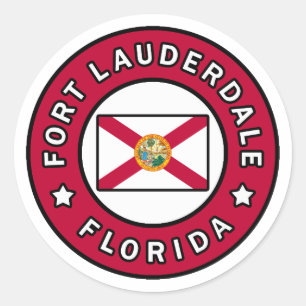 Fort Lauderdale Florida Classic Round Sticker