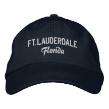 Fort Lauderdale Florida Embroidered Baseball Hat