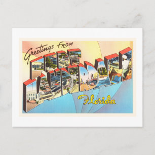 Fort Lauderdale Florida FL Vintage Travel Souvenir Postcard