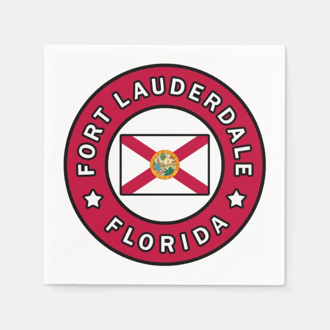 Fort Lauderdale Florida Napkins (Front)