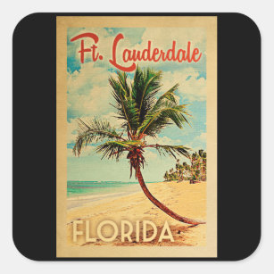 Clearwater Florida   Vintage  1950's Style Travel Decal Tampa St Pete 
