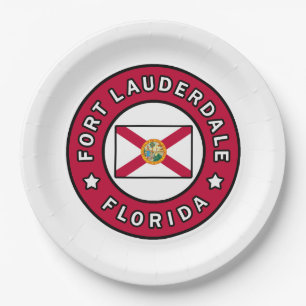 Fort Lauderdale Florida Paper Plates