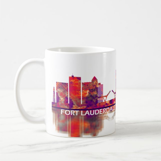 Fort Lauderdale Florida Skyline Coffee Mug (Left)