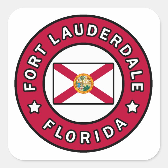 Fort Lauderdale Florida Square Sticker (Front)