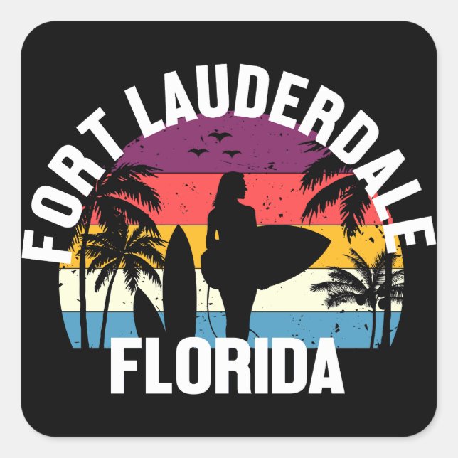 Fort Lauderdale,Florida Square Sticker (Front)