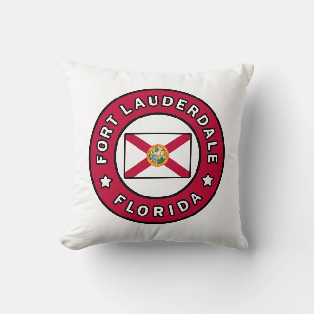 Fort Lauderdale Florida Throw Pillow (Front)
