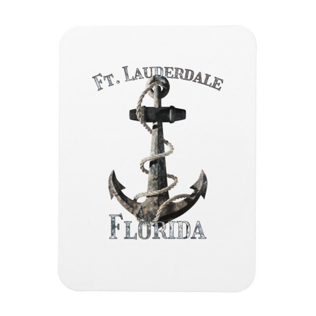 Fort Lauderdale Florida Vacation Nautical Anchor S Magnet (Vertical)