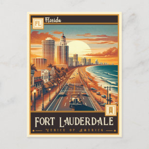 Fort Lauderdale, Florida Vintage Postcard