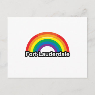 FORT LAUDERDALE LGBT PRIDE RAINBOW -.png Postcard
