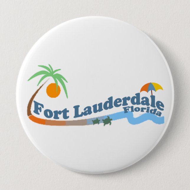 Fort Lauderdale. Pinback Button (Front)