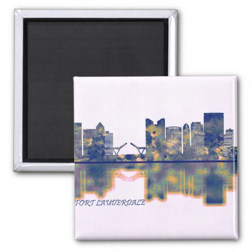 Fort Lauderdale Skyline Magnet