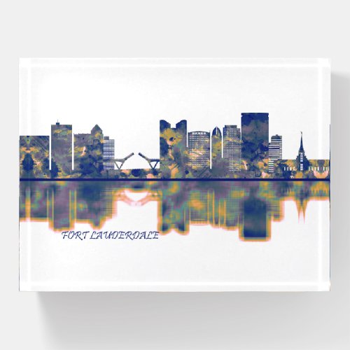 Fort Lauderdale Skyline Paperweight