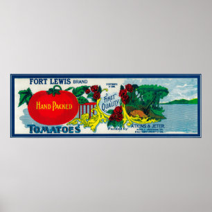 Fort Lewis Tomato LabelRoanoke, VA Poster
