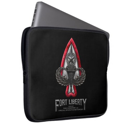 Fort Liberty Black 15 Laptop Sleeve