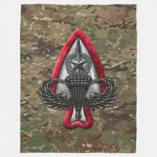 Fort Liberty Camo Fleece Blanket
