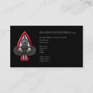 Fort Liberty Customizable Black Business Card