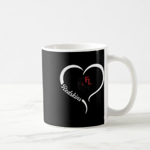 Fort Loramie Redskins Logo Half Heart Slogan Hs Coffee Mug