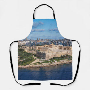 Fort Manoel and Sliema from Valletta, Malta Apron