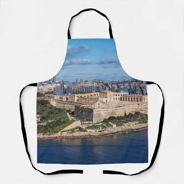 Fort Manoel and Sliema from Valletta, Malta Apron (Front)