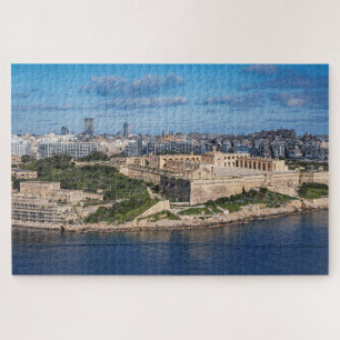Fort Manoel and Sliema from Valletta, Malta Jigsaw Puzzle