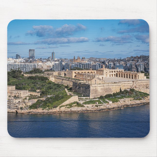 Fort Manoel and Sliema from Valletta, Malta Mouse Pad (Front)