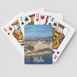 Fort Manoel and Sliema from Valletta, Malta Poker Cards