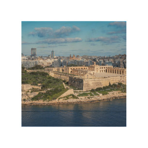 Fort Manoel and Sliema from Valletta, Malta Wood Wall Art