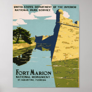 Fort Marion National Monument Vintage Poster