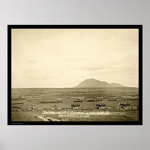 Fort Meade with Bear Butte SD 1888 Poster