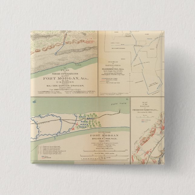 Fort Morgan, Ala Pinback Button (Front)