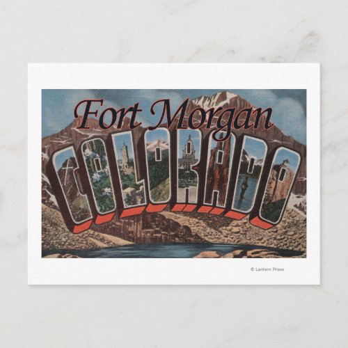 Fort Morgan Colorado _ Large Letter Scenes Postcard