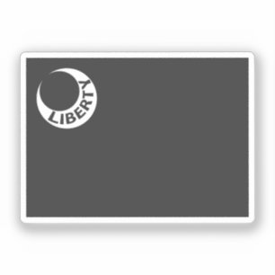 Fort Moultrie flag - black and white, SC Sticker