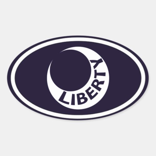Fort Moultrie Liberty Crescent Oval Sticker