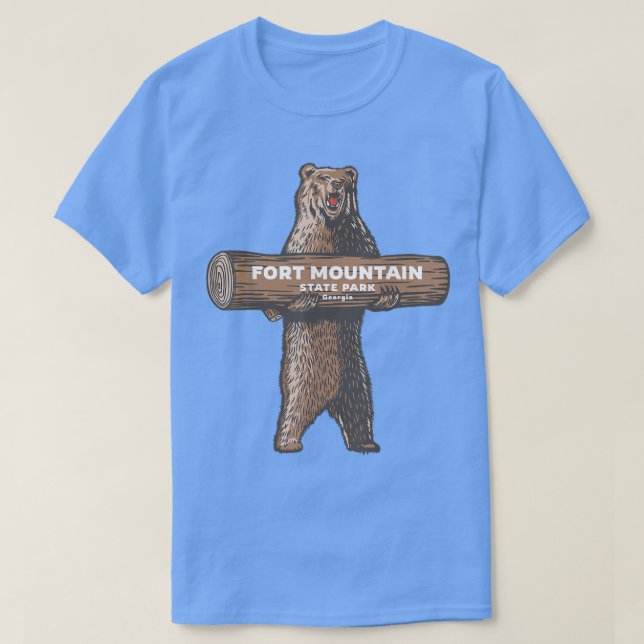 Fort Mountain State Park Georgia GA Bear Vacation  T-Shirt (Design Front)