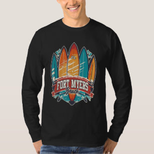 Fort Myers Beach FL Rebel Surf Edgy Surfboard Desi T-Shirt