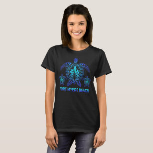 Fort Myers Beach Florida Blue Sea Turtle Souvenirs T-Shirt