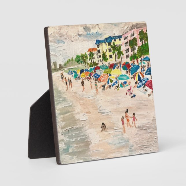 "Fort Myer's Beach" Florida Easel Plaque (Front)