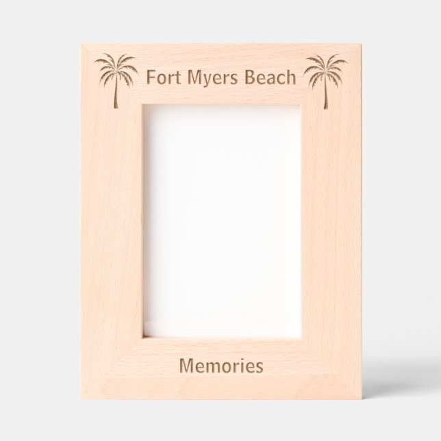 Fort Myers Beach Florida Laser Engraved frame (Front)