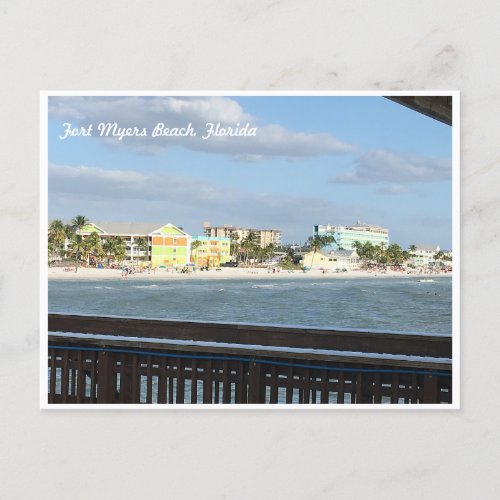 Fort Myers Beach Florida photo from the Pier Postcard