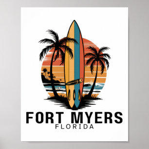 Fort Myers Beach Florida Surfing Surfer _1  Poster