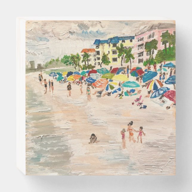 "Fort Myer's Beach" Florida Wood Box (Front Horizontal)
