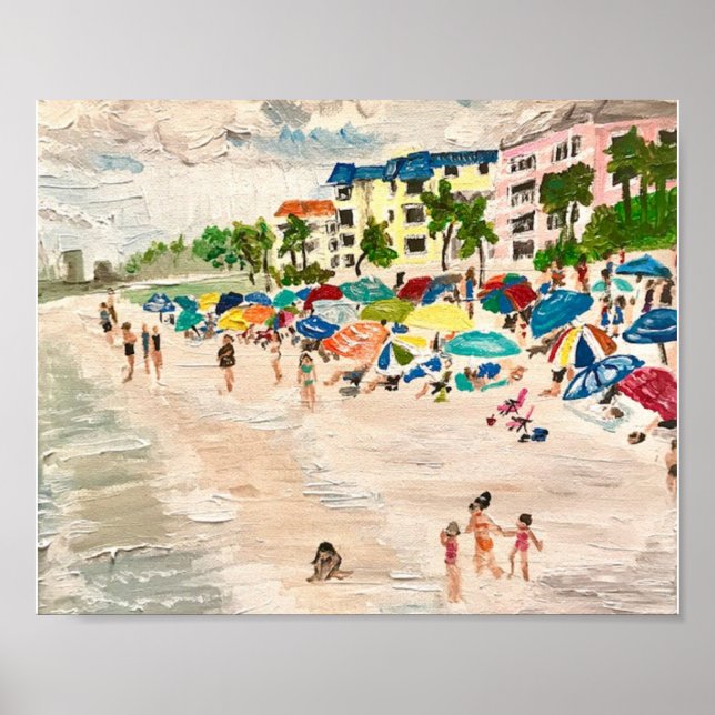 "Fort Myers Beach" in acrylic Poster (Front)