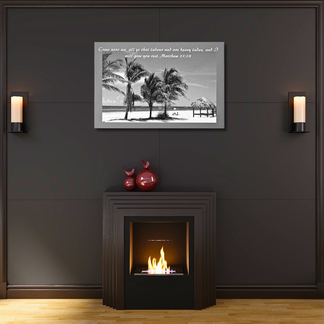 Fort Myers Beach Matthew 11:28 Inspirational Faux Canvas Print (Creator Uploaded)