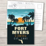 Fort Myers Florida Beach - Retro Sunset 60s Postcard